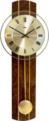 Produktbild von SELVA SELVA Funk-Pendelwanduhr Wurzelnuss Grafrath