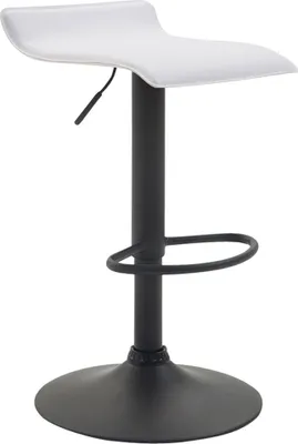 Produktbild von CLP Barhocker Dyn V2 Kunstleder höhenverstellbar und drehbar weiß Gestell Farbe schwarz