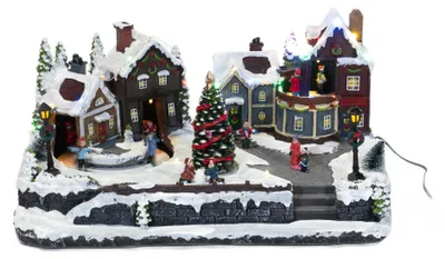 Obrázok produktu pre Pohyblivá vianočná scéna s osvetlením, 45 x 20,5 cm