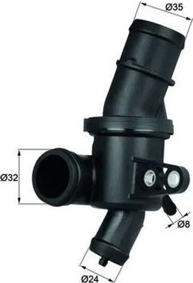 Produktbild von MAHLE Thermostat Kühlmittel 80°C passend für MERCEDES-BENZ A-Klasse (W169) B-Klasse (W245)
