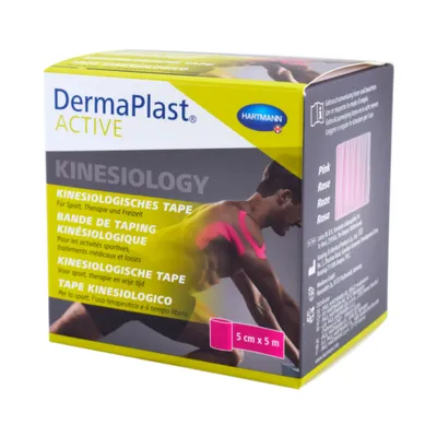 Produktbild von DermaPlast® ACTIVE Kinesiology Tape - 5 cm x 5 m, Blau | Packung (1 Stück)
