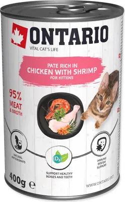 Zdjęcie produktu dla Konserwa Kitten paté z kurczaka z krewetkami 400 g