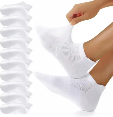 Produktbild von 10 Paar Sneaker Socken Herren Damen, Atmungsaktive Baumwolle Socken, Kurz Sportsocken Laufsocken