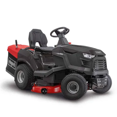 Produktbild von Scheppach Benzin Rasentraktor TMR452-98H-RD - 12,5PS | 98cm Schnittbreite | 30-90mm Schnitthöhe | LED | E-Start | 245L Fangbox | bis zu 5000m² Fläche