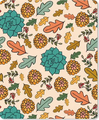 Produktbild von MuchoWow® Mauspad Mousepad Herbst - Blumen - Muster 19x23 cm - Mousepads - Maus Mat - Pad - Mausunterlage - Mauspads - Spielen