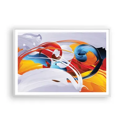 Produktbild von Gerahmtes Poster - Weißer Rahmen - Abstraktion modern - 100x70 cm - Wand Bild - Wanddeko - Wandbilder - Kunstposter - Wandposter - Bilderrahmen - Bilder - Kunstdruck - Wandbild - P2WAA100x70-3529