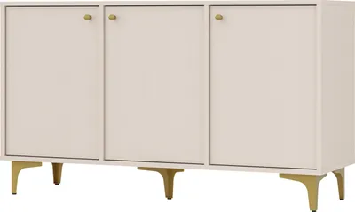 Produktbild von Kommode TOKYO 125cm, dreitürige Kommode, Sideboard für das Wohnzimmer, (Farbe: sandbeige)