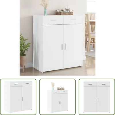 Produktbild von The Living Store Sideboard Weiß 80x42,5x93 cm Holzwerkstoff