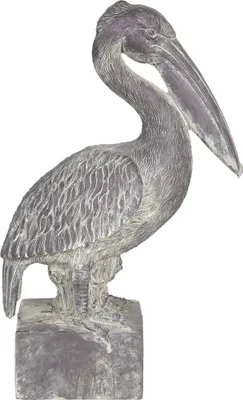 Produktbild von Clayre & Eef Figur Pelikan 23x13x37 cm Grau Kunststoff