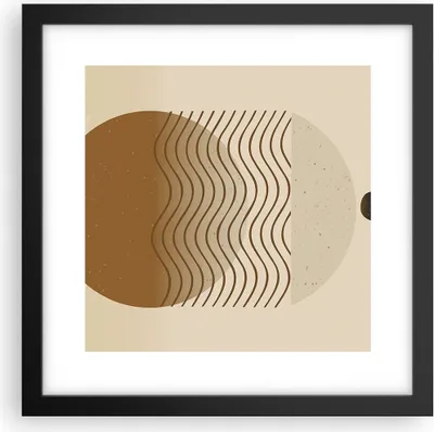 Produktbild von Gerahmtes Poster - Schwarzer Rahmen - Abstraktion Geometrie Minimalismus - 30x30 cm - Wand Bild - Wanddeko - Wandbilder - Kunstposter - Wandposter - Bilderrahmen - Bilder - P2BAC30x30-5043