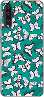 Produktbild von MuchoWow® Handyhülle Schutzhülle Hülle für Telefoonhoesje Samsung Galaxy A50 Mädchen - Schmetterling - Tiere - Muster - Mädchen - Kinder - Kinder Silikon Softcase Handy Hülle - Mobiltelefonhülle