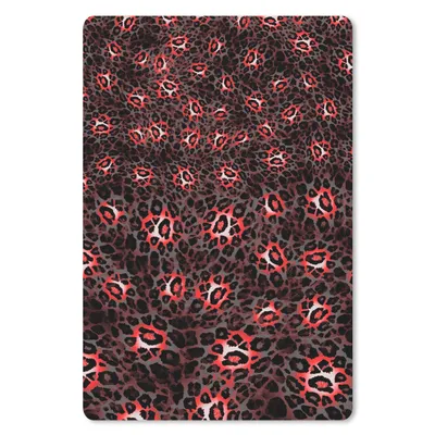 Produktbild von MuchoWow® Mauspad Mousepad Panther Druck - Rot - Tiere 40x60 cm - Mousepads - Maus Mat - Pad - Mausunterlage - Schreibtisch Accesoire