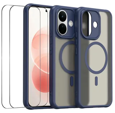 Obrázok produktu pre Puzdro MagSafe + 2 ochranné sklá pre Xiaomi Redmi Note 17 Pro 5G, ochrana fotoaparátu, modrá farba