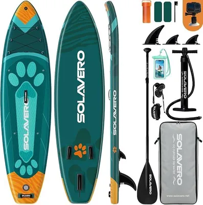 Imagen del producto de Tabla de paddle surf inflable, dimensiones 323x83x15 cm, capacidad máxima de 200 kg