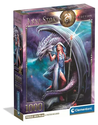Immagine prodotto di Clementoni Puzzle 1000el Anne Stokes Dragon Mage – Relaksująca Rozrywka dla Całej Rodziny