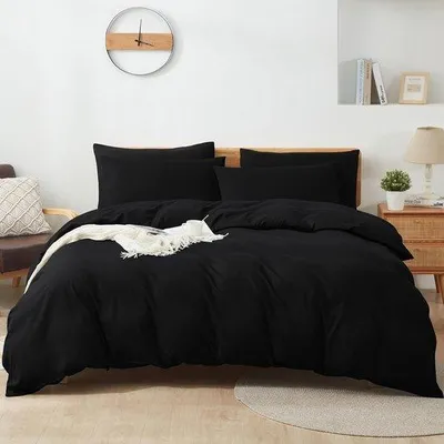 Produktbild von Famanu Bettwäsche Set 200 x 200 cm - Atmungsaktiv und Weich - 3-teilig mit Bettbezug und Kissenbezügen