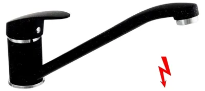 Produktbild von Niederdruck Spültischarmatur Einhebelmischer, Granit schwarz