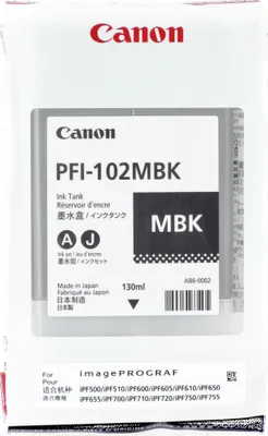 Productafbeelding van Canon PFI-102 MBK - matte black - ink