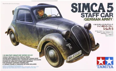 Image de Tamiya 1:35 WWII Dt. Simca S5 Dienstwagen (1)