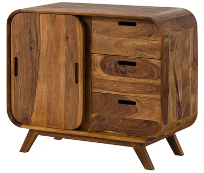 Immagine prodotto di MASSIVMOEBEL24 | MAILAND #100 Credenza in legno di sheesham - laccato / marrone chiaro 90x40x75