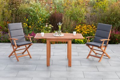 Merxx Gartenmöbelset "Comodoro" 5tlg. - Eukalyptus - 50021-800