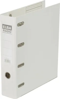 Image de Classeur double ELBA rado plast, largeur dos : 75 mm, blancá