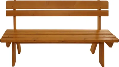 Immagine prodotto di Panchina da giardino HWC-L66, panchina in legno, panchina da parco, qualità per la ristorazione, legno massello  148 cm ~ color miele