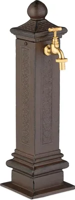 Produktbild von Antiker Säulenbrunnen aus Metall, 47 cm