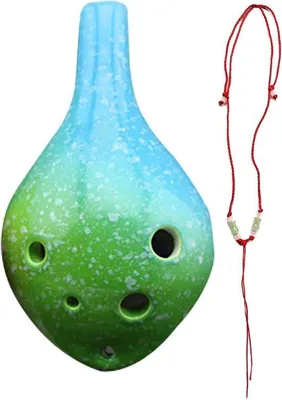 Produktbild von Famanu Keramische Ocarina - 6-Loch Design - Blau