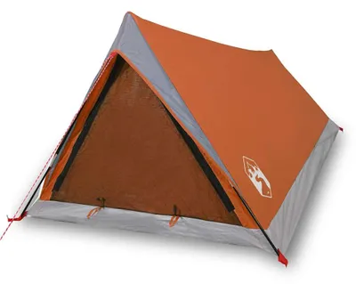 Productafbeelding van vidaXL Campingtent, 2 personen, grijs en oranje, waterdicht
