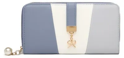 Produktbild von Große, elegante, blaue Clutch-Geldbörse mit Reißverschluss – Corina