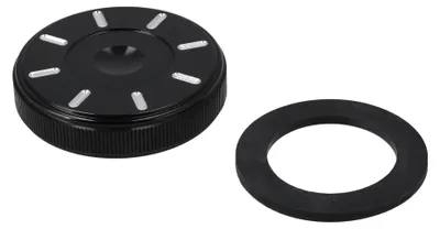 Produktbild von CNC Tankdeckel gerändelt, Sterndesign, Schwarz - für Simson S50, S51, SR50, SR80, KR51 Schwalbe, SR4 Vogelserie