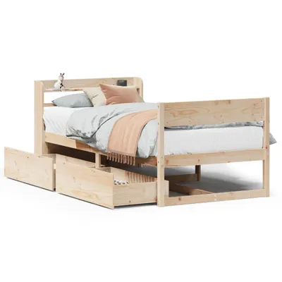 Immagine prodotto di Letto senza Materasso 90x190 cm in Legno Massello di Pino