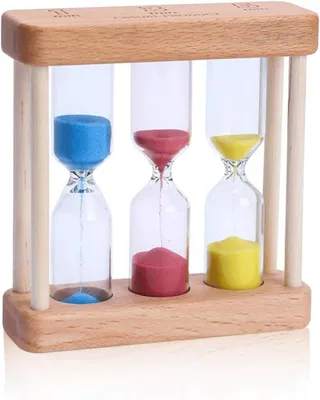 Produktbild von Sanduhr 3-in-1 Set, 1 Minute 3 Minuten 5 Minuten, Holz, für Küche