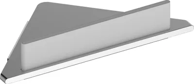 Produktbild von KEUCO EDITION 400 Eckduschablage mit Glasabzieher, Aluminium silber-eloxiert / weiß, 11557170100