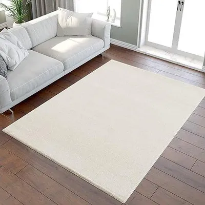 Productafbeelding van Famanu vloerkleed, effen, wasbaar, zacht - geschikt voor de woonkamer, 80 x 200 cm