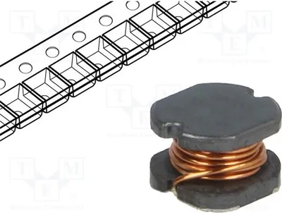 Productafbeelding van 10x Drossel: Draad 12uH 0705 0,08Ω DLG-0705-120, vermogensdrossel, SMD, SMD, 2A