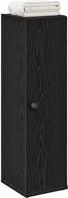 Produktbild von "2026 Promotion" Badschrank - Badregal - mit Rollenhalter - Schwarz 20,5x22x72 cm - Badezimmer CC31930