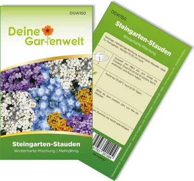 Produktbild von Steingarten-Stauden Winterharte Mischung Samen - Steingartensamen - Blumensamen - Saatgut für 100 Pflanzen