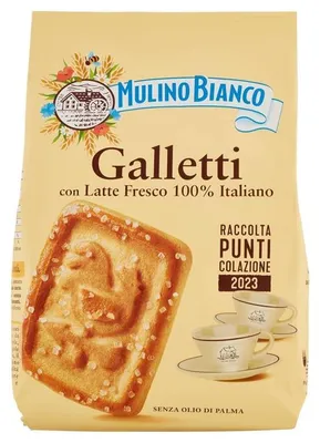 Obrázek produktu pro Mulino Bianco 8076809572873, Sušenka, Přírodní, 350 g, Geneticky modifikovaný organismus (GMO), Konzervant, 486 kcal, 2036 kJ