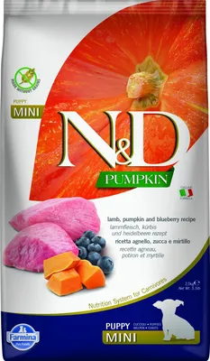 Obrázok produktu pre Farmina N&D 2, 5kg Puppy Mini Lamm, Kürbis & Heidelbeere