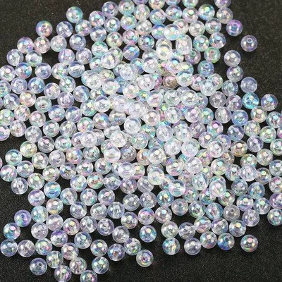 Zdjęcie produktu dla Okrągłe koraliki z tworzywa sztucznego, 6 mm, akrylowe, 2000 sztuk, do biżuterii (białe)