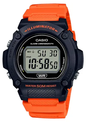 Productafbeelding van Casio herenhorloge, oranje, model Casio-W-219H-4AVEF