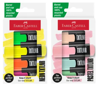 Productafbeelding van Faber-Castell - Set tekstmarkeerders TXTLNR, 8 stuks: neonkleuren en pastelkleuren