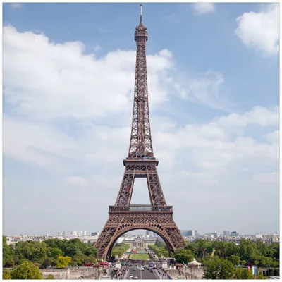Produktbild von Wallario Wandbild aus Acryl, 50 x 50 cm, freischwebende Optik - Eiffelturm in Paris