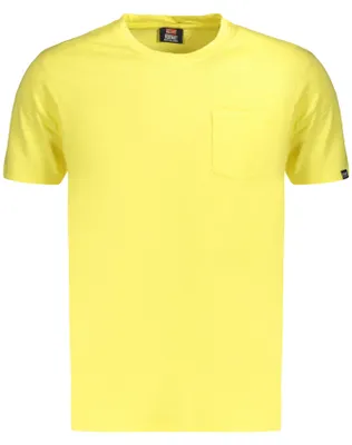 Produktbild von Herren Gelbes T-Shirt mit Brusttasche und Rundhalsausschnitt