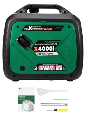 Image de Générateur d'électricité portable à onduleur, 3000W-3200W, essence, 24 kg, pour alimentation électrique