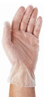 Produktbild von 100x Vinyl Einweghandschuhe Vinylhandschuhe gepudert Größe M