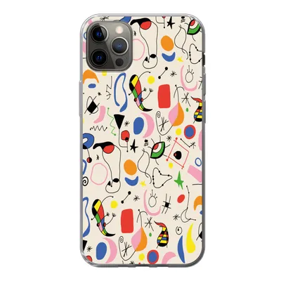 Produktbild von MuchoWow® Handyhülle Schutzhülle Hülle für iPhone 12 Pro Max Muster - Abstrakt - Kunst Silikon Softcase Handy Hülle - Hartschale