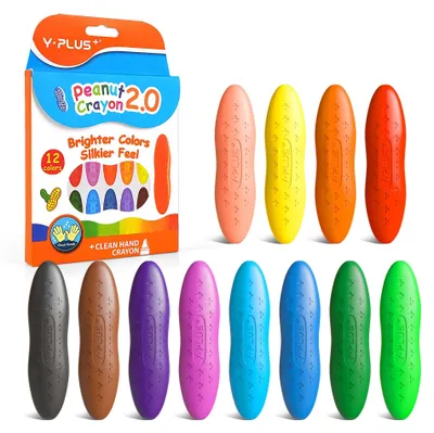 Produktbild von Set mit 12 ungiftigen Wachsmalstiften für Kleinkinder